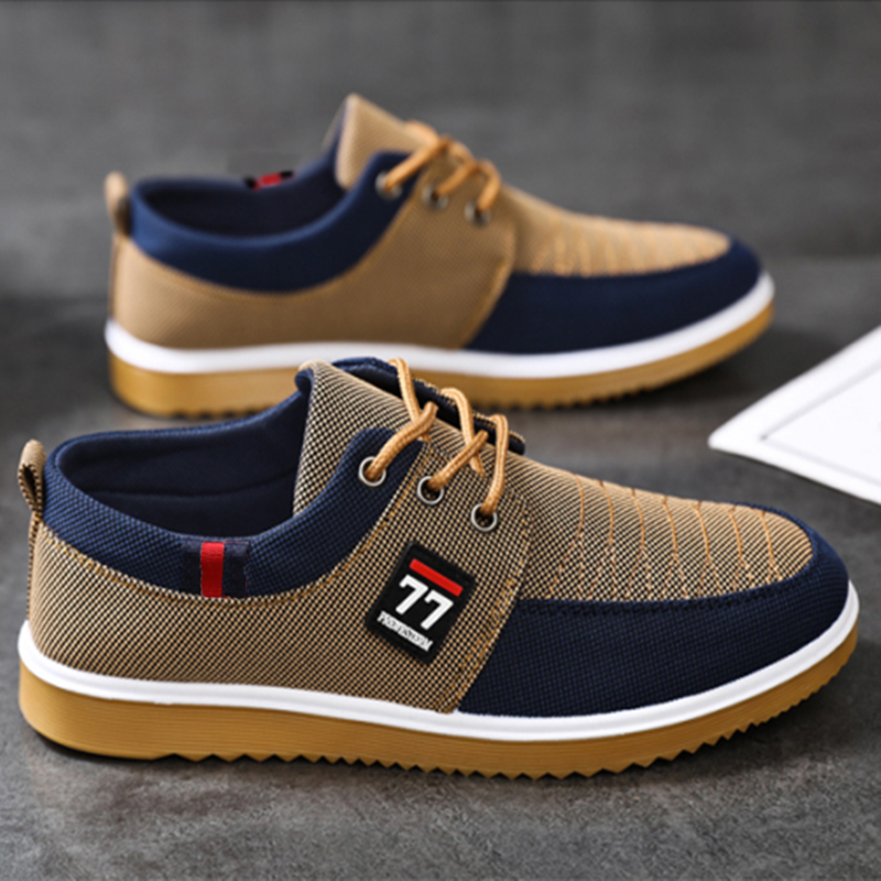 Nouvelles chaussures pour homm - Knit Fabric Lace Up Sneakers avis et prix