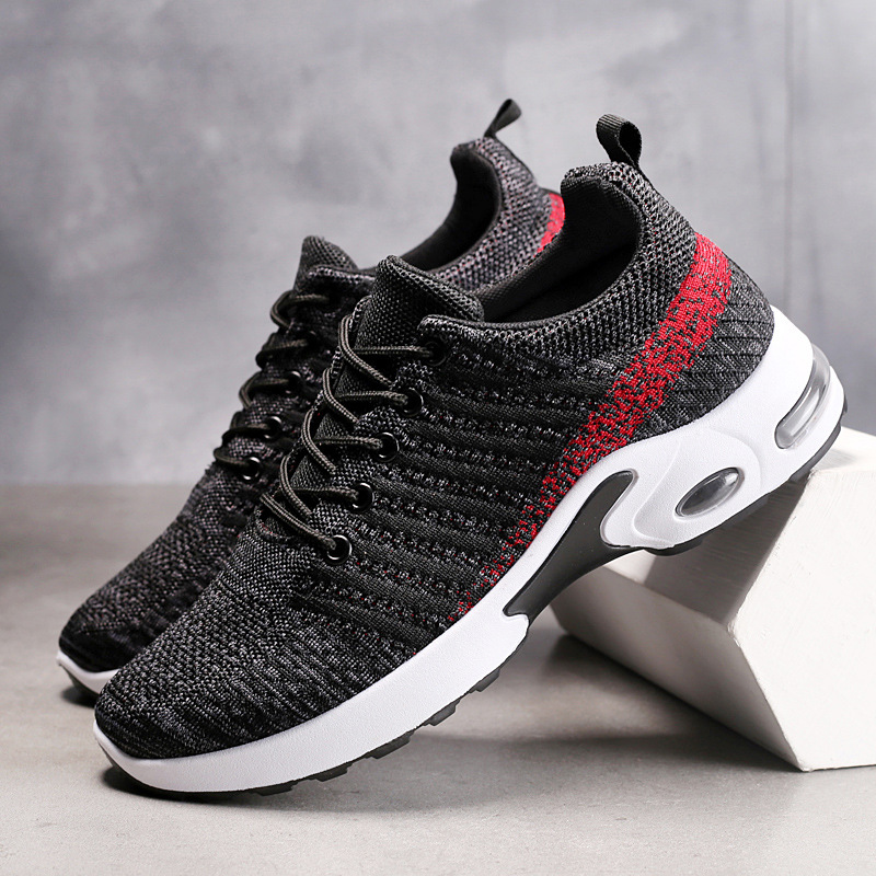 Baskets pour hommes chaussures - Knit Fabric Lace Up Sneakers avis et prix