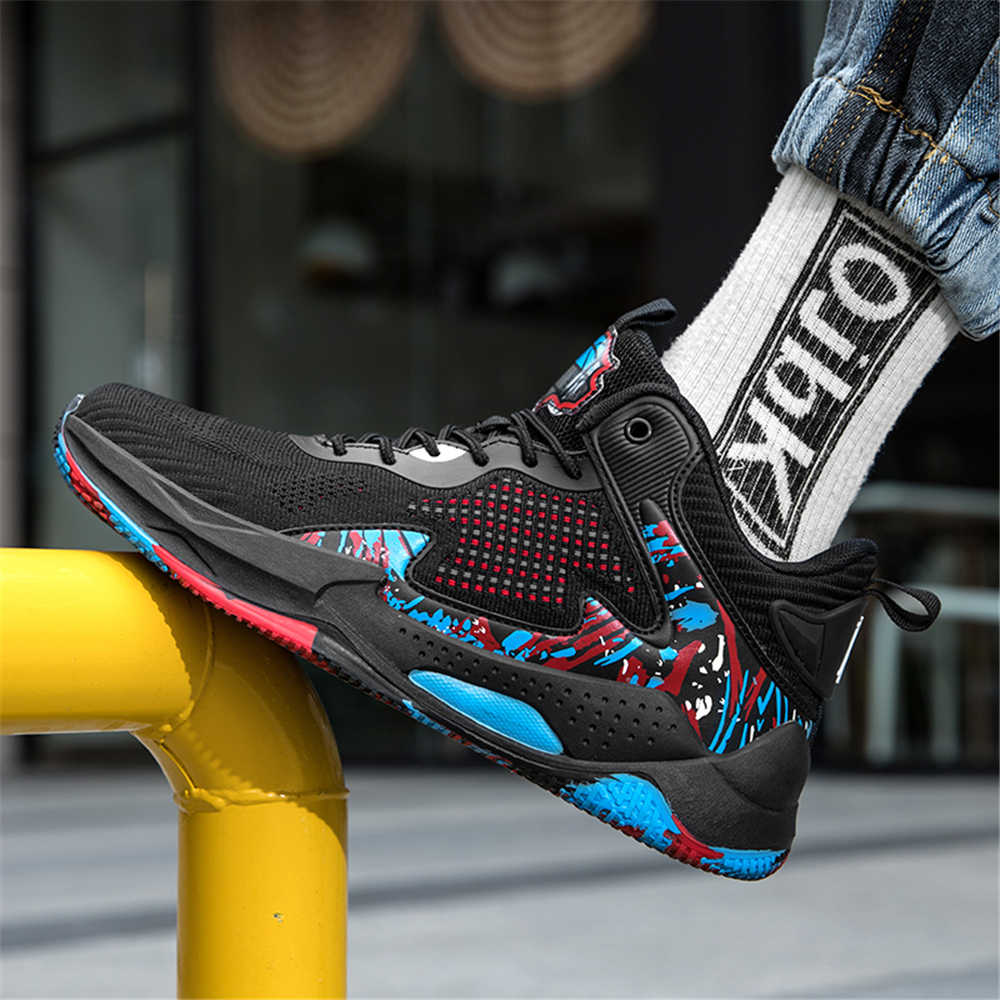 Baskets montantes en tissu pou - Knit Fabric Lace Up Sneakers avis et prix