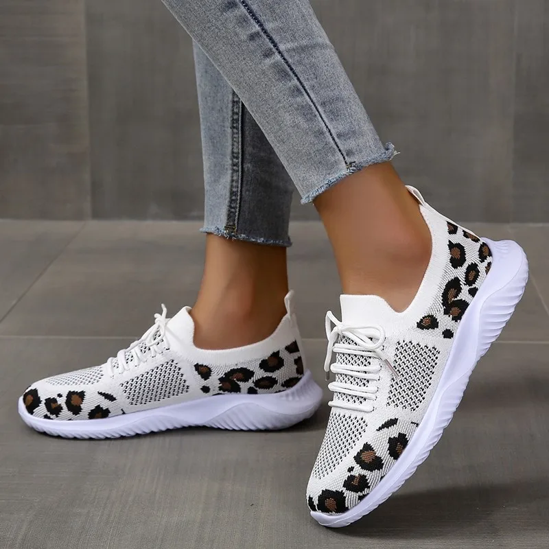 Nouvelles chaussures d'été pou - Knit Fabric Lace Up Sneakers avis et prix